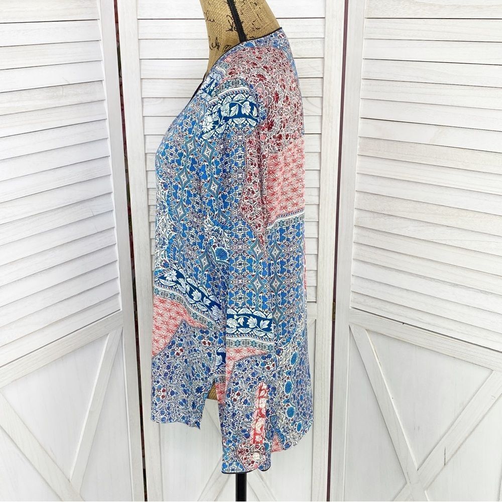 Sanctuary Multi Patchwork Print Button Front‎ Blo… - image 2